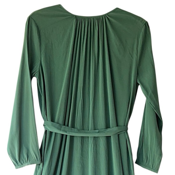 FREAK’S STORE | NWOT BUTTON FRONT PLEATED LONG SLEEVE MIDI DRESS BELTED | ONE SZ - Picture 7 of 9